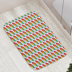 Коврик противоскользящий JoyArty "Разноцветный зонт" для ванной сауны бассейна 77х52 см