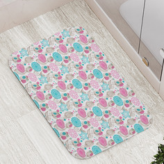 Коврик противоскользящий JoyArty "Контур тюльпанов" для ванной, сауны, бассейна, 77х52 см