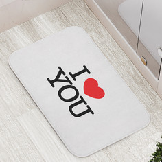 Коврик JoyArty "Стандарт признания в любви" для ванной сауны бассейна 77х52 см