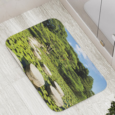 Коврик противоскользящий JoyArty "Тропинка по болоту" для ванной, сауны, бассейна, 77х52см