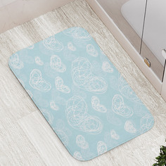 Коврик противоскользящий JoyArty "Каракули сердец" для ванной, сауны, бассейна, 77х52 см