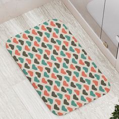 Коврик противоскользящий JoyArty "Направление сердец" для ванной, сауны, бассейна, 77х52см