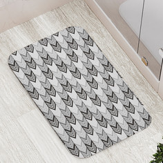 Коврик противоскользящий JoyArty "Ленты зигзага" для ванной сауны бассейна 77х52 см