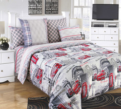 Покрывало Лондон 1 Мульт из перкали 240х210 стеганое Текс Дизайн