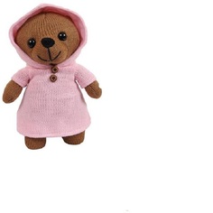 Мягкая игрушка Abtoys . Мишка вязаный, 22 см в розовом платьице
