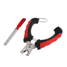 Пижон когтерез боковой отверстие 14 мм и пилка, черно-красный