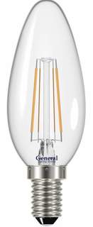 Лампа светодиодная GENERAL, E27, 7W, 2700K, "Свеча", арт. 583892 - (10 шт.)
