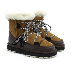 Ботинки женские Emu Australia Blurred W12641 коричневые 37 EU