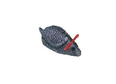 Игрушка для кошек Котенок Мышь синяя с мятой, 9,5x5x5 см