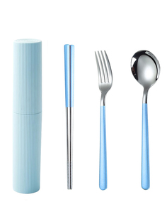 Набор столовых приборов Style Home в футляре (голубой)