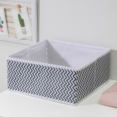 Корзины и коробки Симетро, 29х29х13 см, цвет серый No Brand