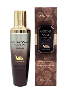 Эмульсия для лица золото и улитка 3W Clinic Gold & Snail Intensive Care Emulsion, 130 мл