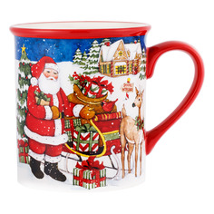 Кружка Certified Int. Мастерская Санта-Клауса. Коробки с подарками 470 мл, керамика