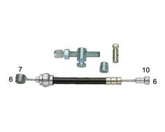 Комплект для барабанного тормоза, галиванизированный стальной трос 2250мм, универсал Юнион