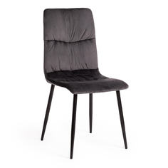 Стул FURLA (mod. 4816) металл/вельвет, 89х56х44см, серый (Комплект из 4 шт.) Tet Chair
