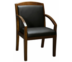 Офисный стул Мирэй Групп Congress плюс (Орех Тай) Кожа черная