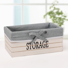 Корзина для хранения Доляна Storage, 28×19,5×11 см, цвет белый