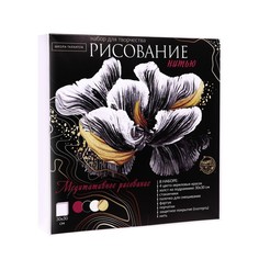 Флюид арт Цветок, 30х30 см + наклейка No Brand