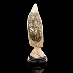 Статуэтка из зуба кашалота «Тигрица с тигренком» Russia The Great