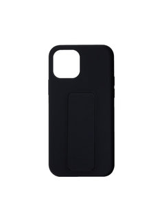 Чехол накладка с магнитом и подставкой для iPhone 12 mini / для Айфон 12 мини / чёрный No Brand