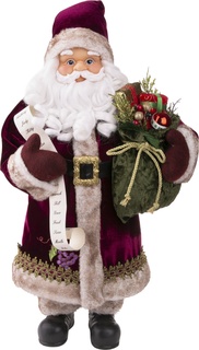Новогодняя фигурка Феникс-Презент Санта-Клаус бордовом костюме