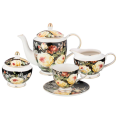 Чайный сервиз с чайником Нежный шелест Lefard на 6 персон 275-1003