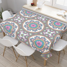 Скатерть прямоугольная на кухонный стол JoyArty Узорный орнамент из оксфорда 120x145 см