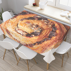 Прямоугольная водоотталкивающая тканевая скатерть на стол JoyArty с рисунком 145 на 180 см