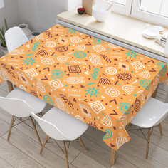 Скатерть прямоугольная JoyArty Африканская стилистика из сатена 120x145 см