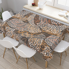 Прямоугольная водоотталкивающая тканевая скатерть на стол JoyArty с рисунком 145 на 180 см