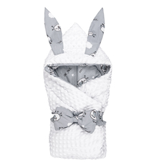 Конверт для новорожденых, детский Amarobaby AB22-60BUNNY цв. серый р.