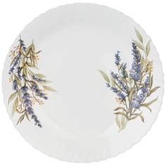 Тарелка обеденная Agness "lavender field" 25 см, 6 штук