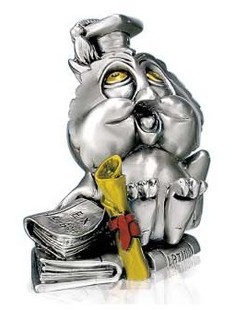 Статуэтка посеребренная Mida "Мудрый совёнок" M.I.D.A.