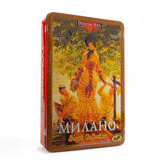 Чай DV Подарочная шкатулка "Милано" (75 г черный ОРА+100 г черный с добавками) ж/б 175 г Dolche Vita