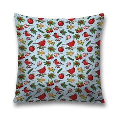 Наволочка декоративная JoyArty Новогодние птицы чехол на молнии 45х45 см