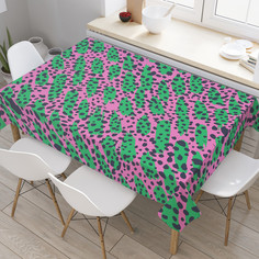 Скатерть прямоугольная на кухонный стол JoyArty Леопардовые мазки из оксфорда 120x145см