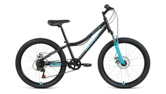 Велосипед 24 FORWARD ALTAIR MTB HT 2.0 (DISK) (6-ск.) 2022 (рама 12) черный/бирюзовый