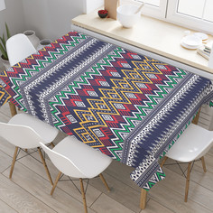 Скатерть прямоугольная на стол JoyArty Орнаменты в темных цветах из оксфорда 180x145 см