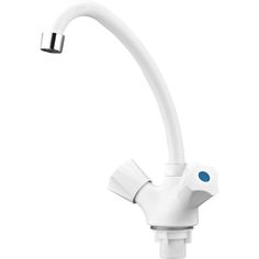 Смеситель для кухни, РМС, с кран-буксой, пластик корпус, бел, PL4-271F