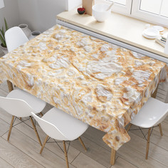 Скатерть прямоугольная на кухонный стол JoyArty Румяный лаваш из оксфорда 120x145 см