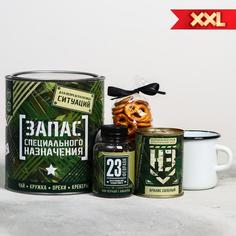 Подарочный набор «Запас специального назначения»: чай 50 г, кружка 350 мл, орехи 300 г, кр No Brand