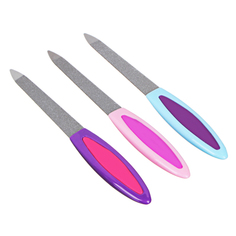 Пилка для ногтей ЮниLook алмазная 2-х сторонняя, 180/180 грит, сталь, 13см, 3 цвета