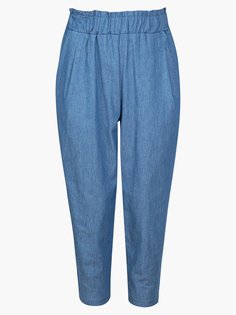 Брюки бананы с завышенной талией для девочки (Голубой / 140) Nota Bene