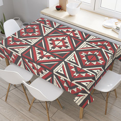 Скатерть прямоугольная на кухонный стол JoyArty Африканский паттерниз оксфорда,180x145см