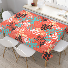 Прямоугольная водоотталкивающая тканевая скатерть на стол JoyArty с рисунком 145 на 180 см