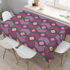 Прямоугольная тканевая скатерть на стол JoyArty с рисунком 145 на 180 см