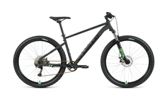Велосипед Forward Sporting 27.5 XX D 2022 17" черный матовый/ярко-зеленый