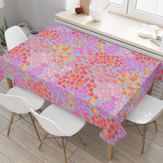 Скатерть прямоугольная на кухонный стол JoyArty Радужный питон из оксфорда 120x145 см