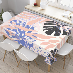 Прямоугольная тканевая скатерть на стол JoyArty с рисунком 145 на 180 см