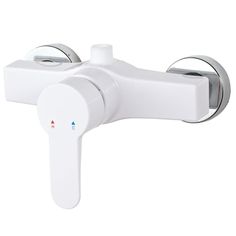 Смеситель для душа, РМС, с картриджем, пластик корпус, бел, PL5-003